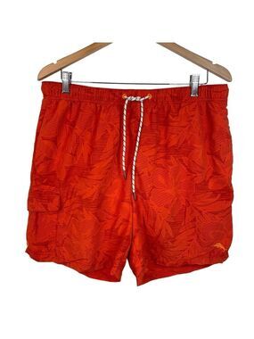 Tommy Bahama Mens Relax Mesh Lined Swim Trunks Size XL Orange Pull On Summer Lg.
